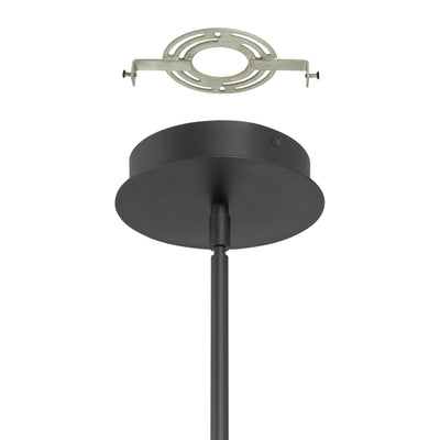 Ristretto 42-inch 18-light Matte Black LED Chandelier with Clear Ribbed and White Acrylic Shades