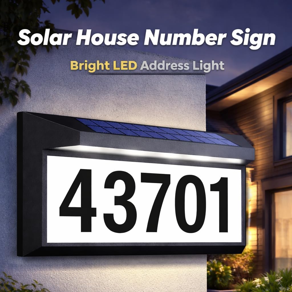 Outdoor Waterproof IP65 Solar Address Sign