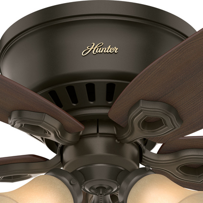 42 inch Builder New Bronze Low Profile Ceiling Fan with LED Light Kit and Pull Chain