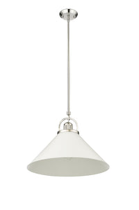 18.1'' Artistan Polished Nickel/Matte White 1 Light Pendant