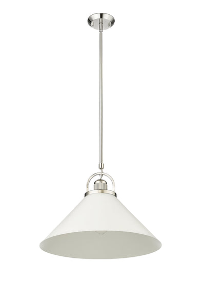 18.1'' Artistan Polished Nickel/Matte White 1 Light Pendant