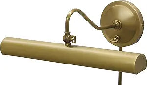 16-inch Library Weathered Brass Direct Wire Wall Swing Lamp
