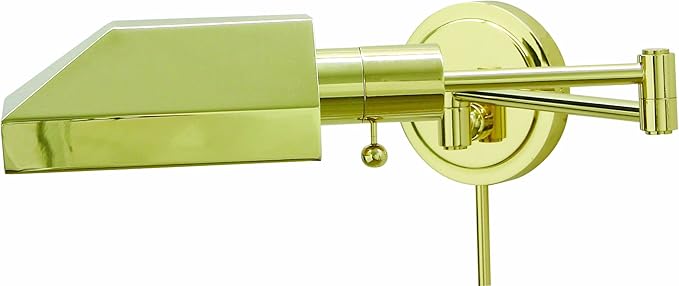 8.25-inch Home/office Polished Brass Direct Wire Wall Swing Lamp