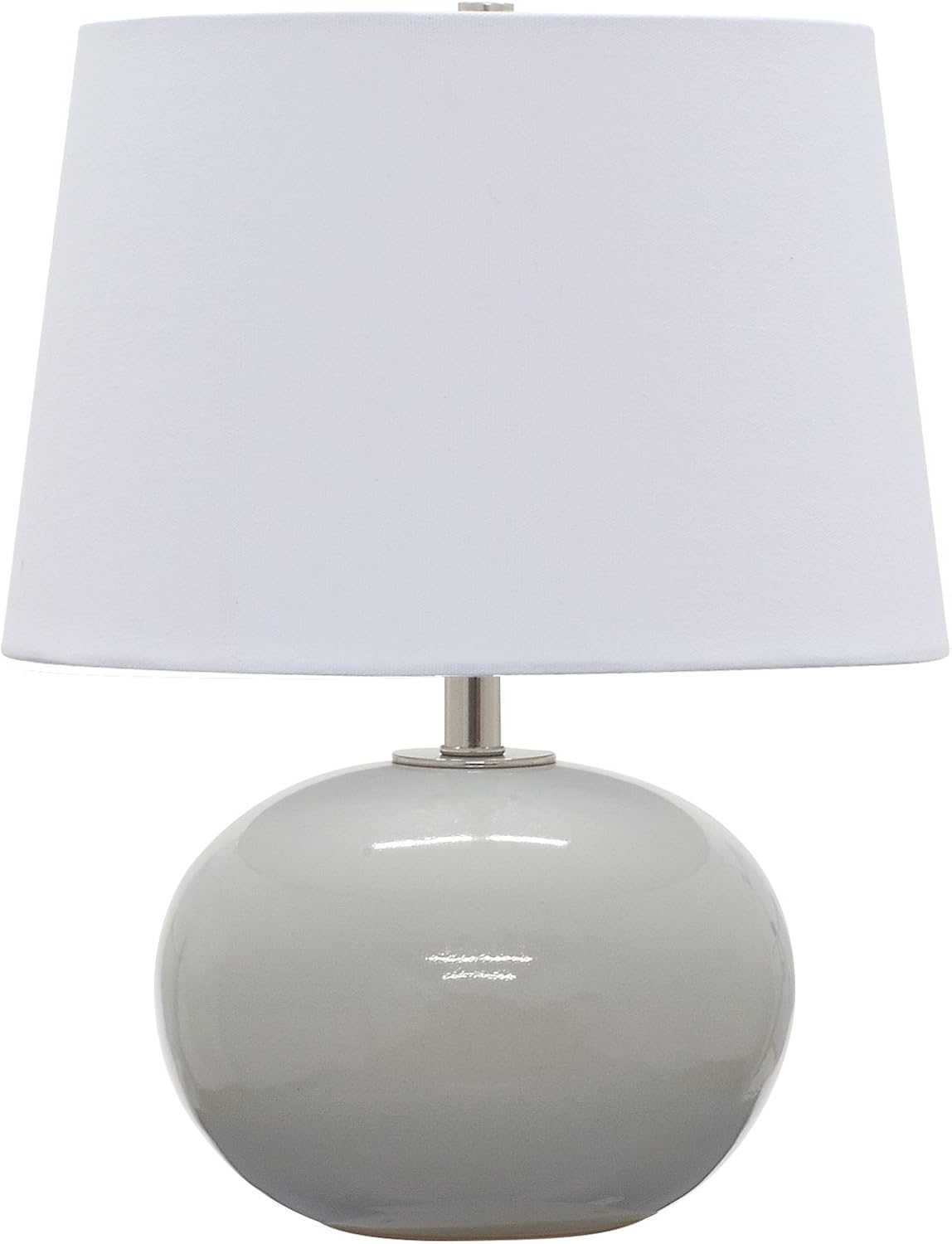 17-inch Scatchard Gray Gloss Table Lamp
