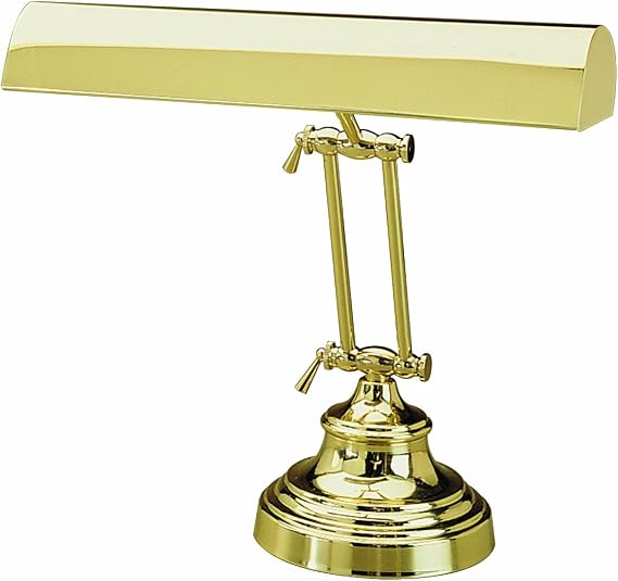 12-inch Piano/desk Polished Brass in-Line Switch Desk Lamp
