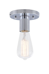 Auralume Semi-Flush Mount Satin Nickel