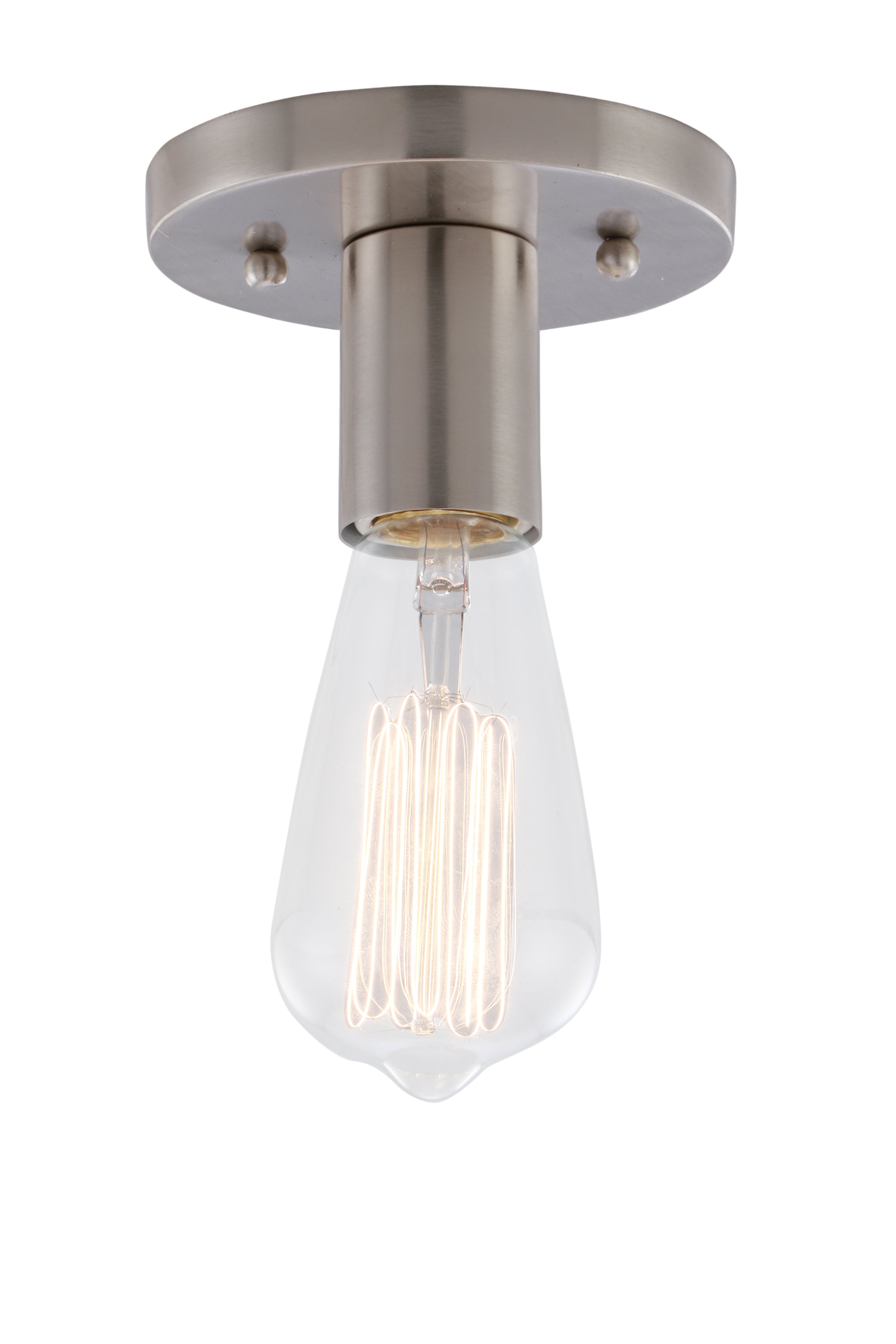 Auralume Semi-Flush Mount Satin Nickel