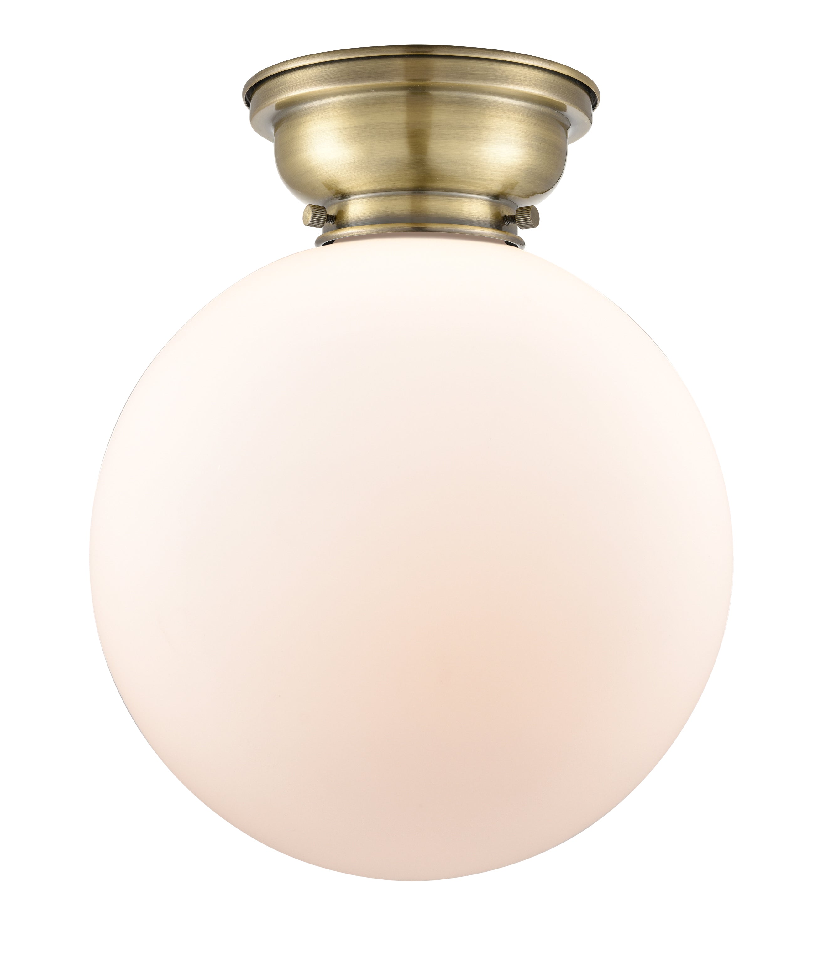 Franklin Flush Mount Satin Nickel Glass