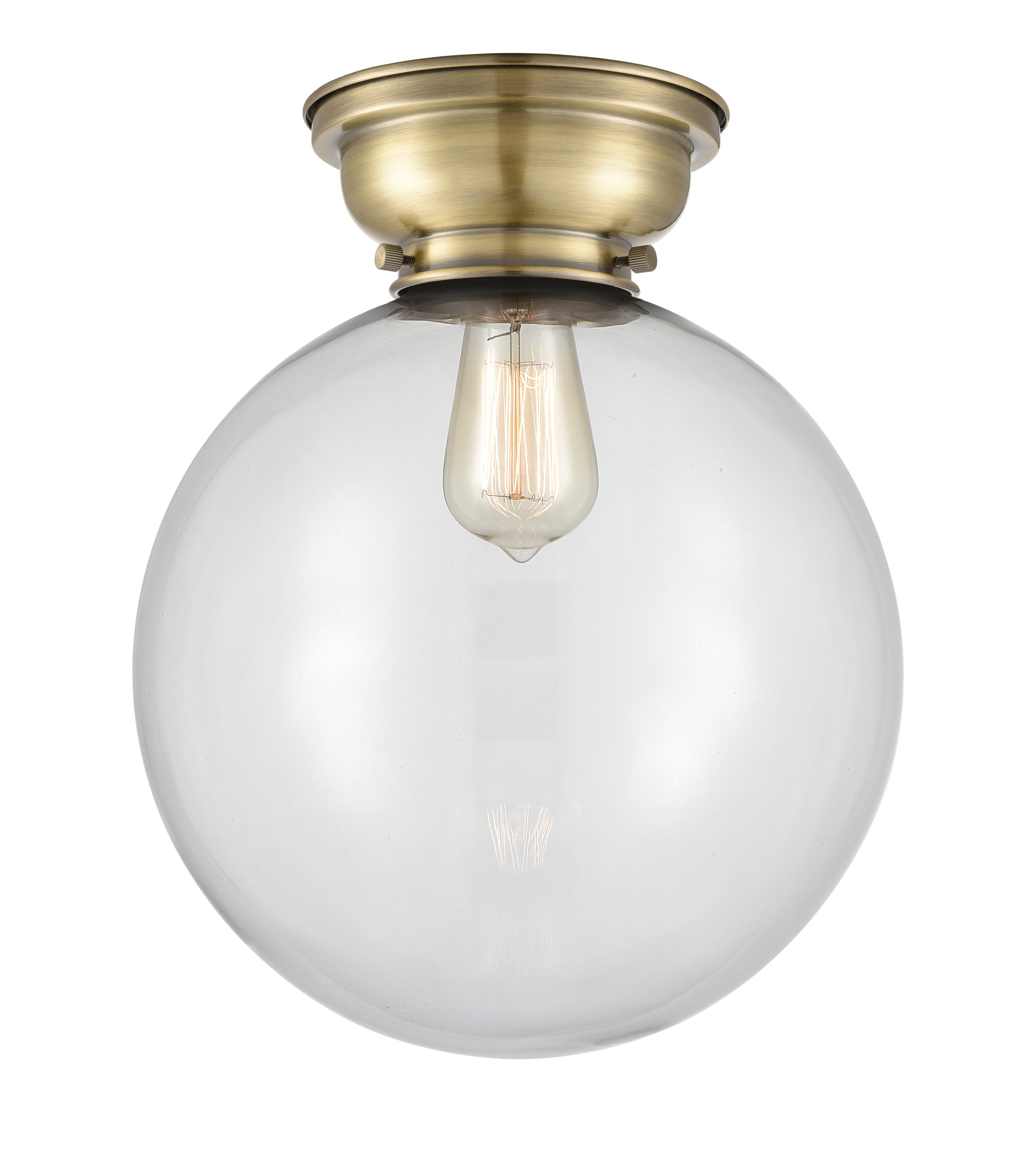 Franklin Flush Mount Satin Nickel Glass