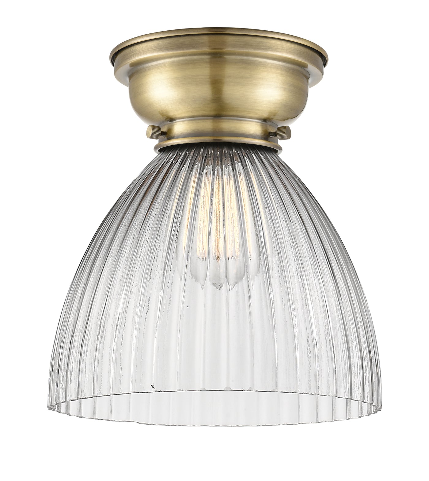Franklin Flush Mount Satin Nickel Glass