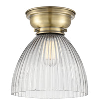 Franklin Flush Mount Brushed Satin Nickel Glass