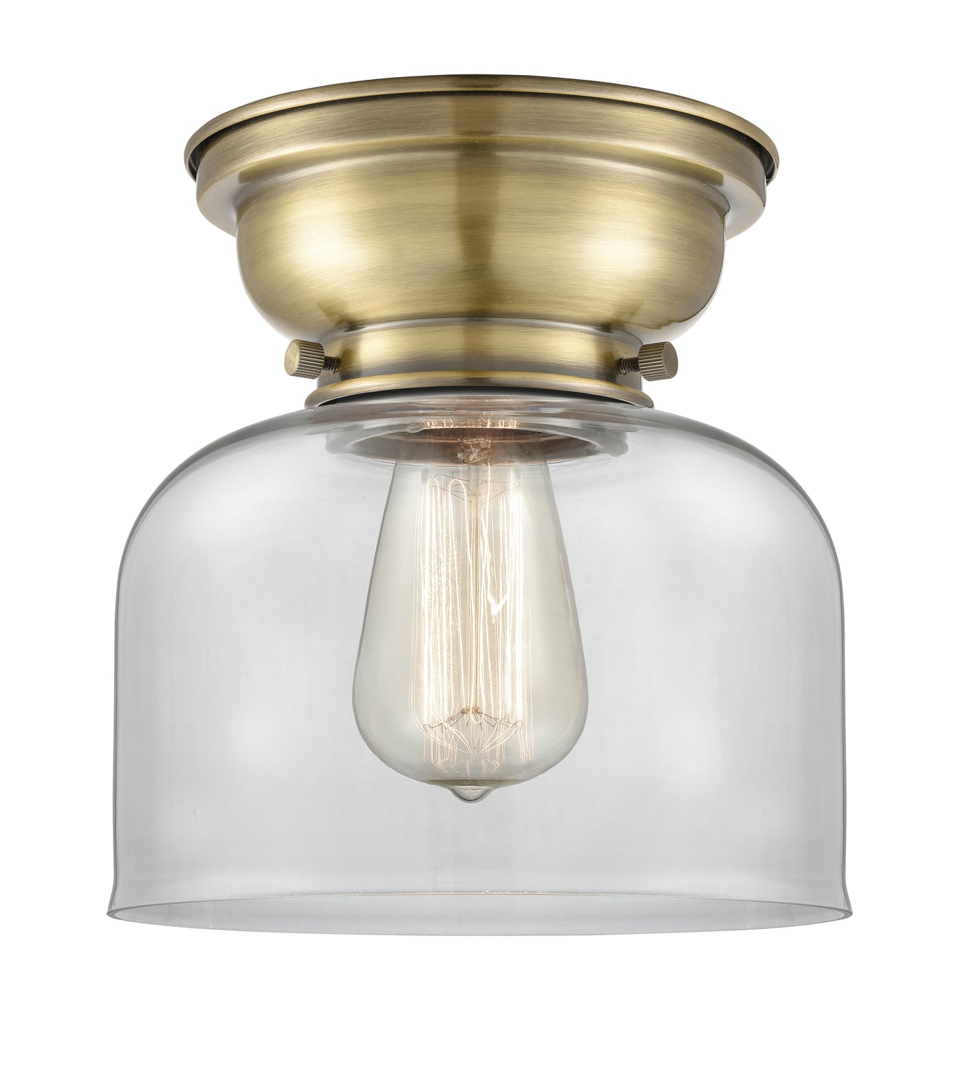 Franklin Flush Mount Glass Steel Design