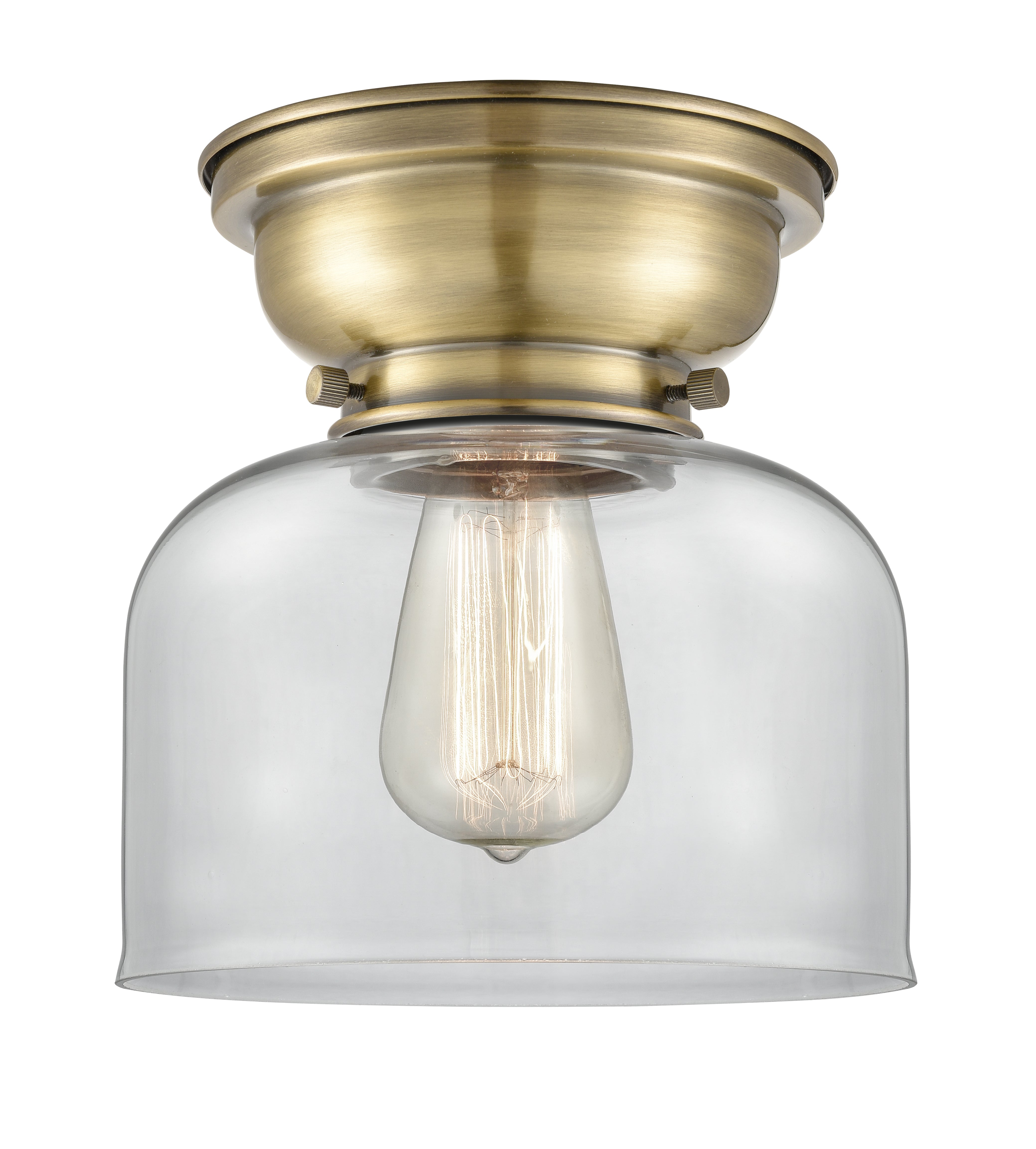 Franklin Flush Mount Glass Steel Design