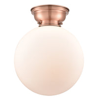 Franklin Flush Mount Satin Nickel Glass