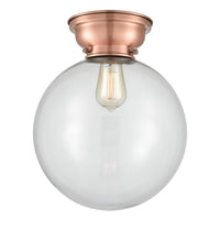 Franklin Flush Mount Satin Nickel Glass