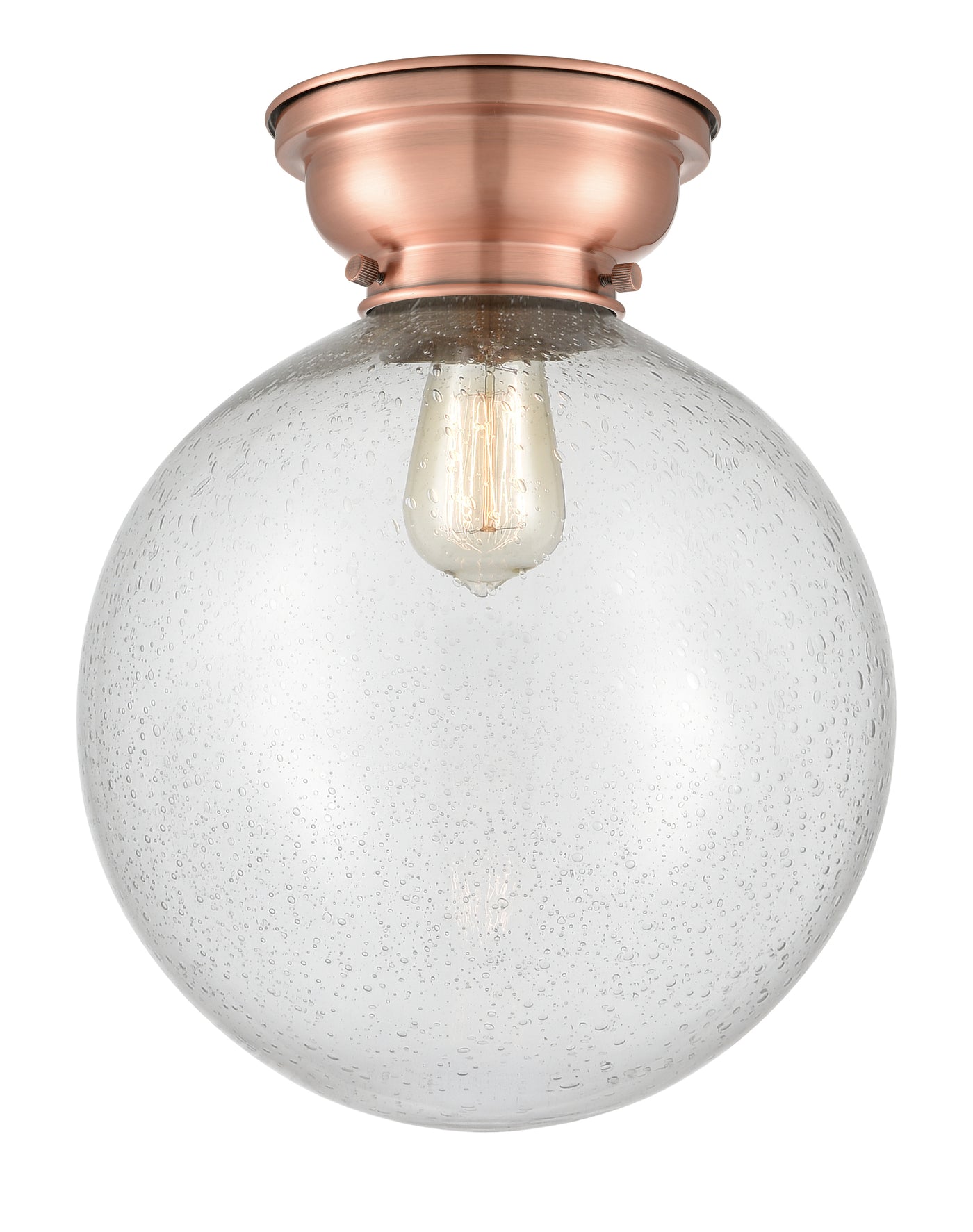 Franklin Flush Mount Satin Nickel Glass