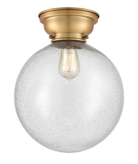 Franklin Flush Mount Satin Nickel Glass