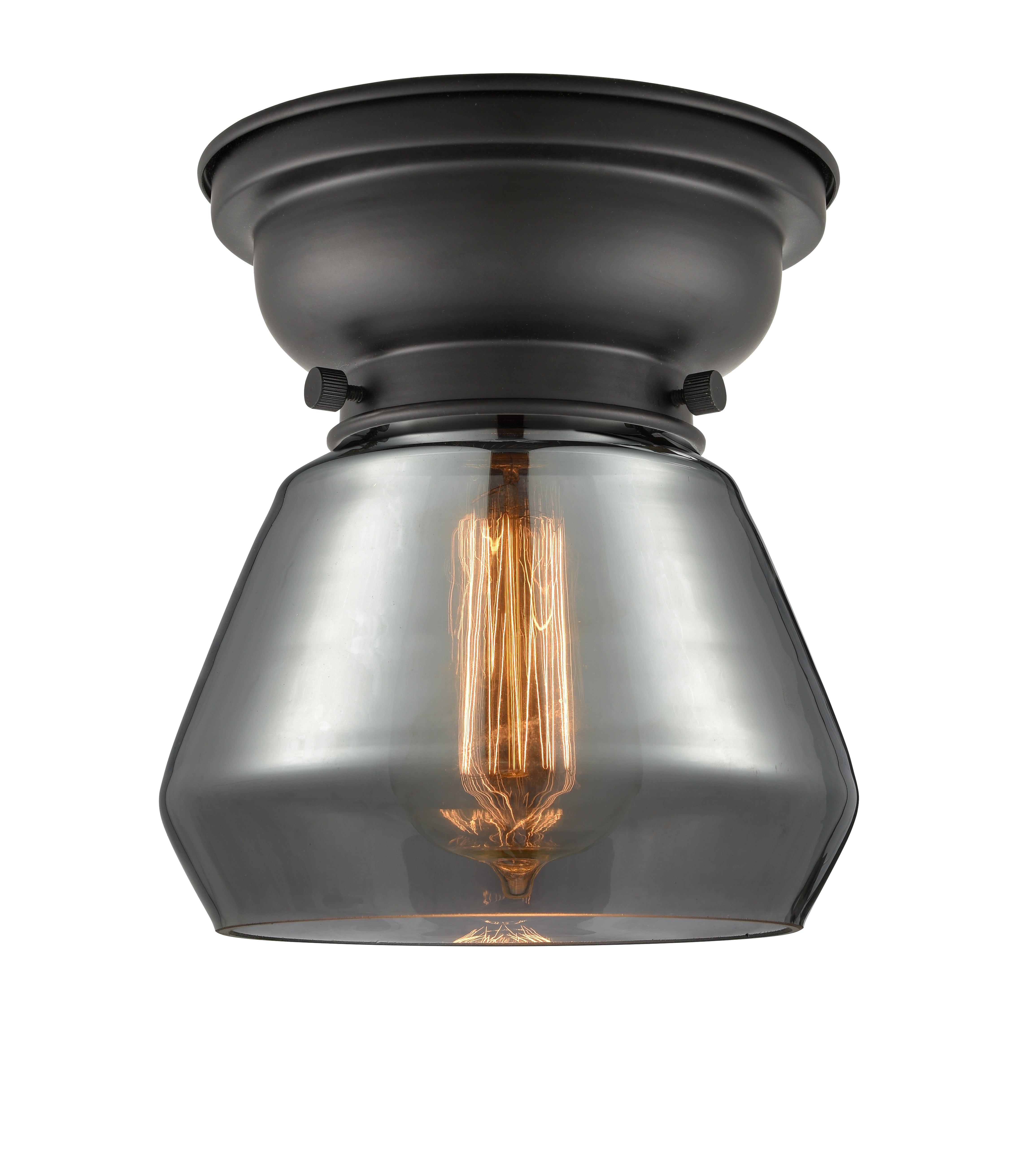 Franklin Flush Mount Satin Nickel Glass