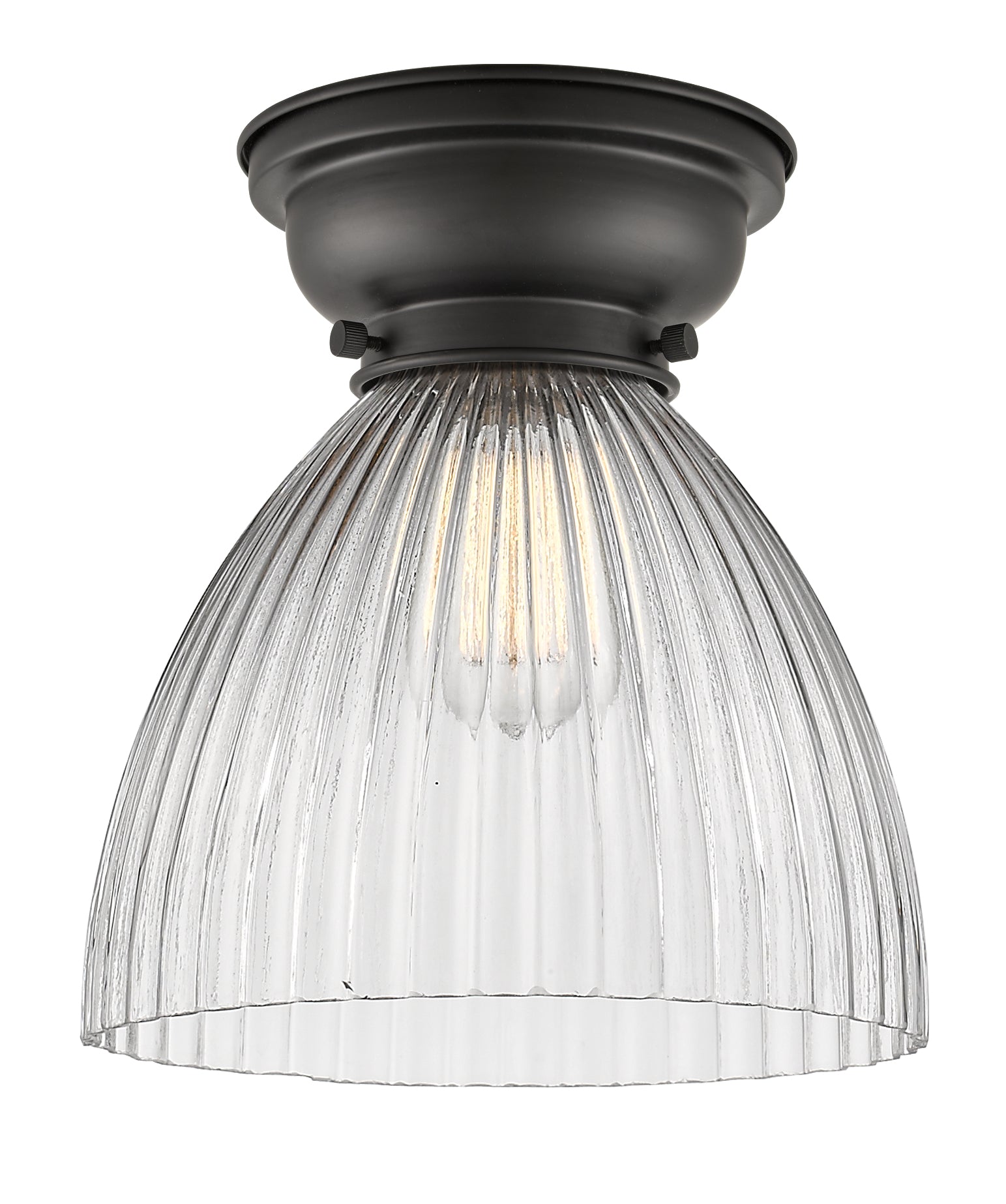Franklin Flush Mount Brushed Satin Nickel Glass