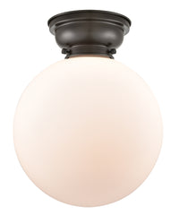 Franklin Flush Mount Satin Nickel Glass