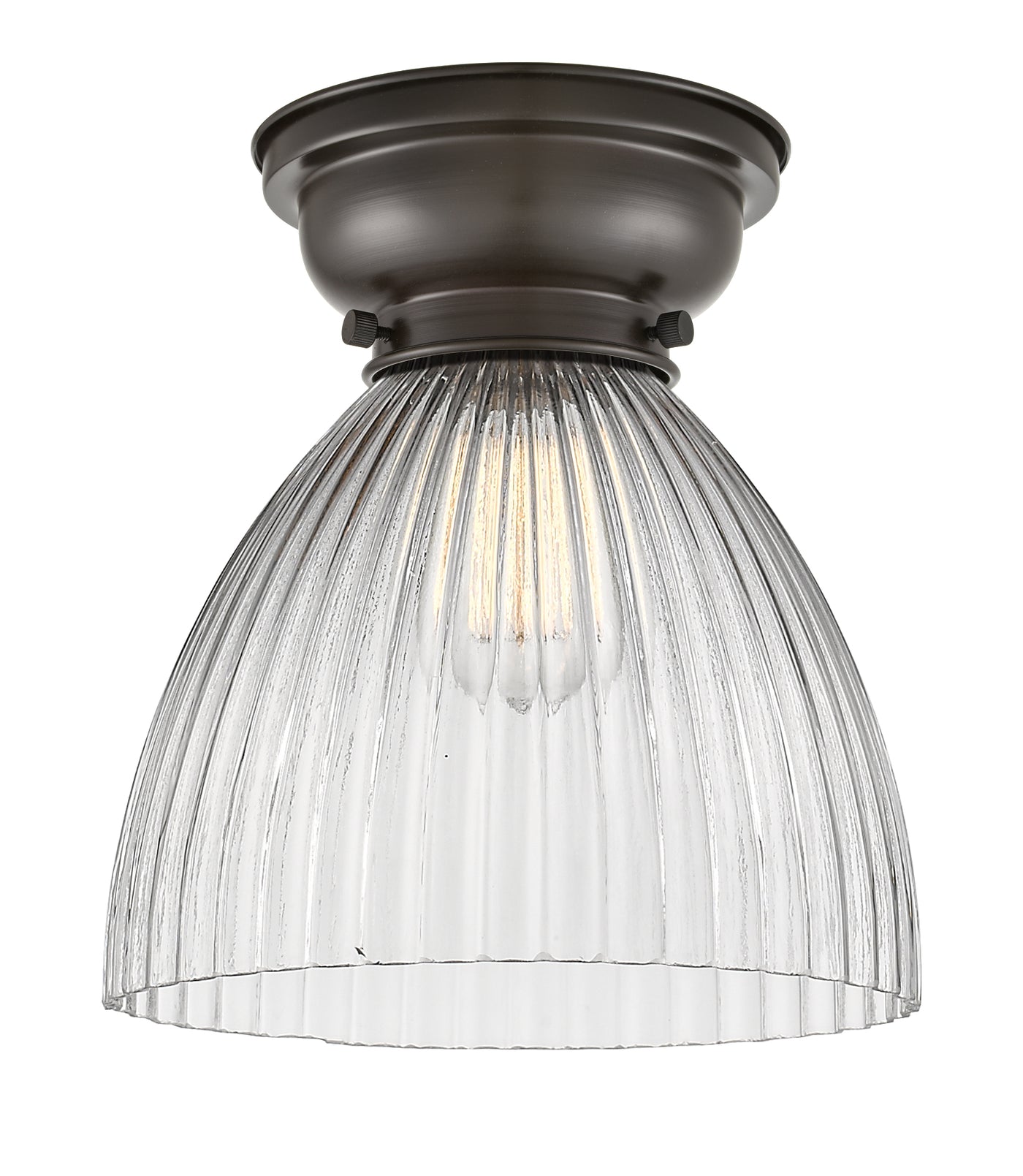 Franklin Flush Mount Satin Nickel Glass