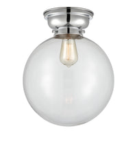 Franklin Flush Mount Satin Nickel Glass