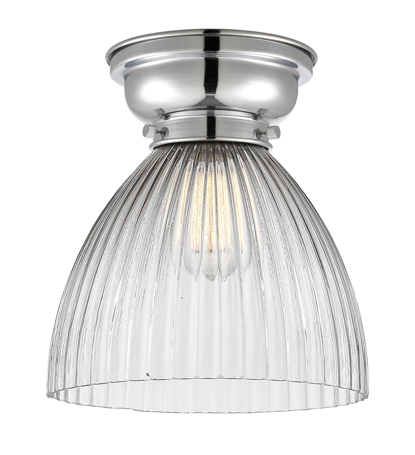 Franklin Flush Mount Satin Nickel Glass