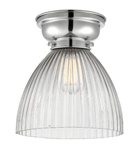 Franklin Flush Mount Brushed Satin Nickel Glass