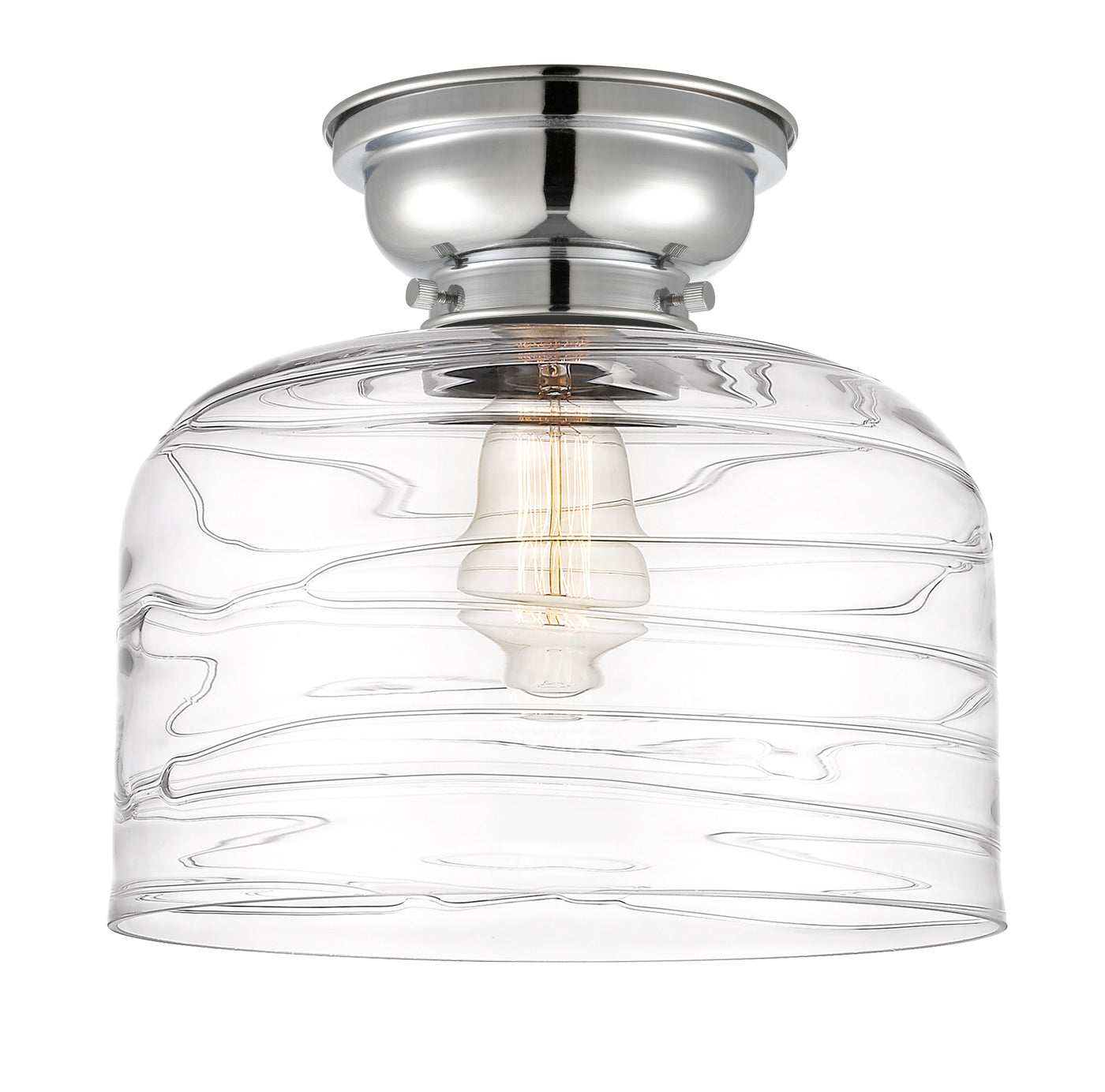 Franklin Flush Mount Glass Brushed Nickel
