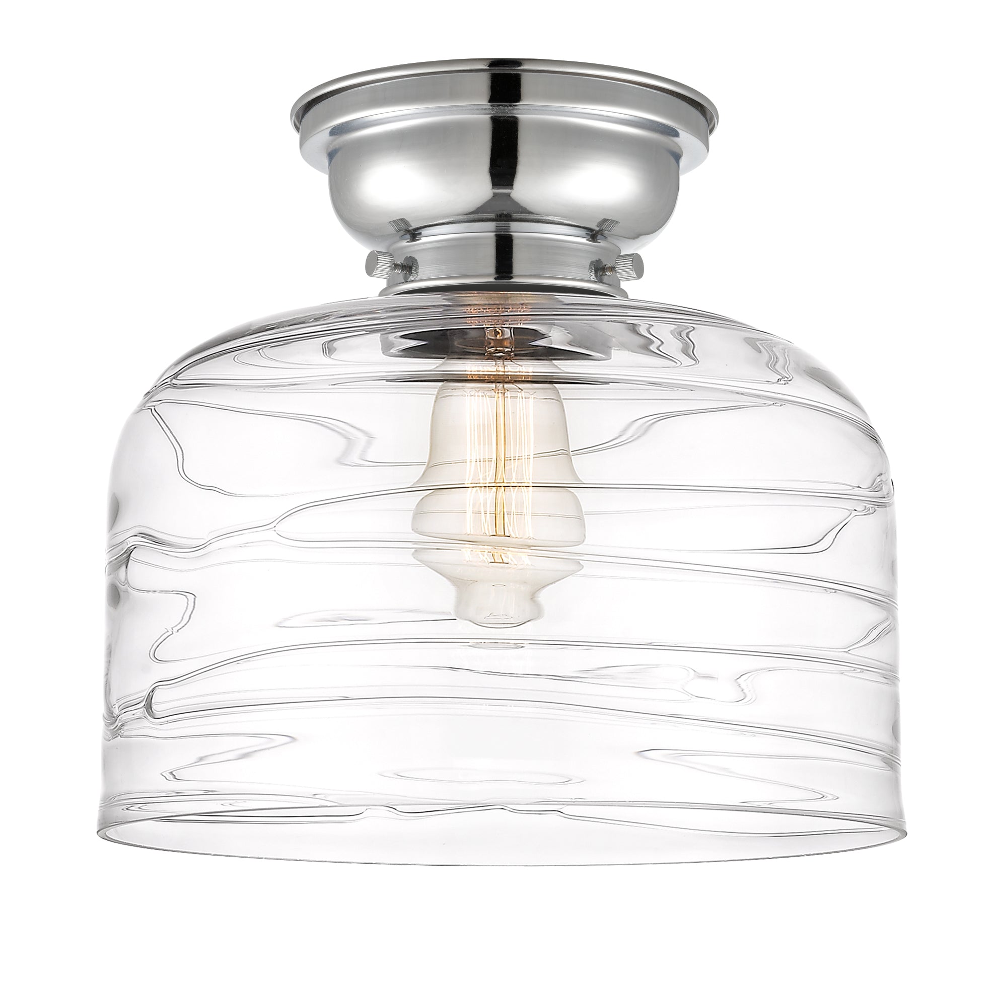 Franklin Flush Mount Glass Brushed Nickel