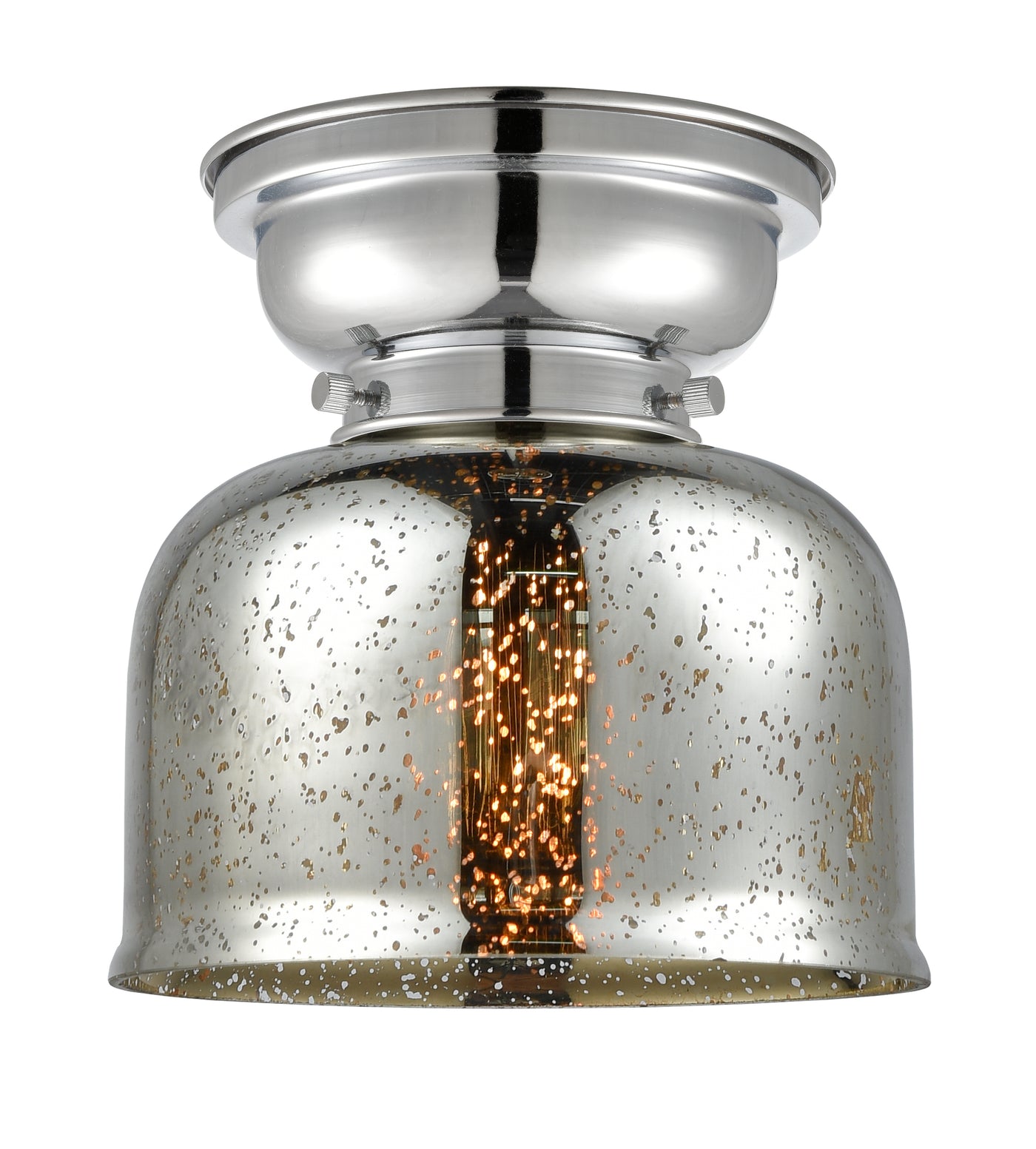 Franklin Flush Mount Glass Steel Design