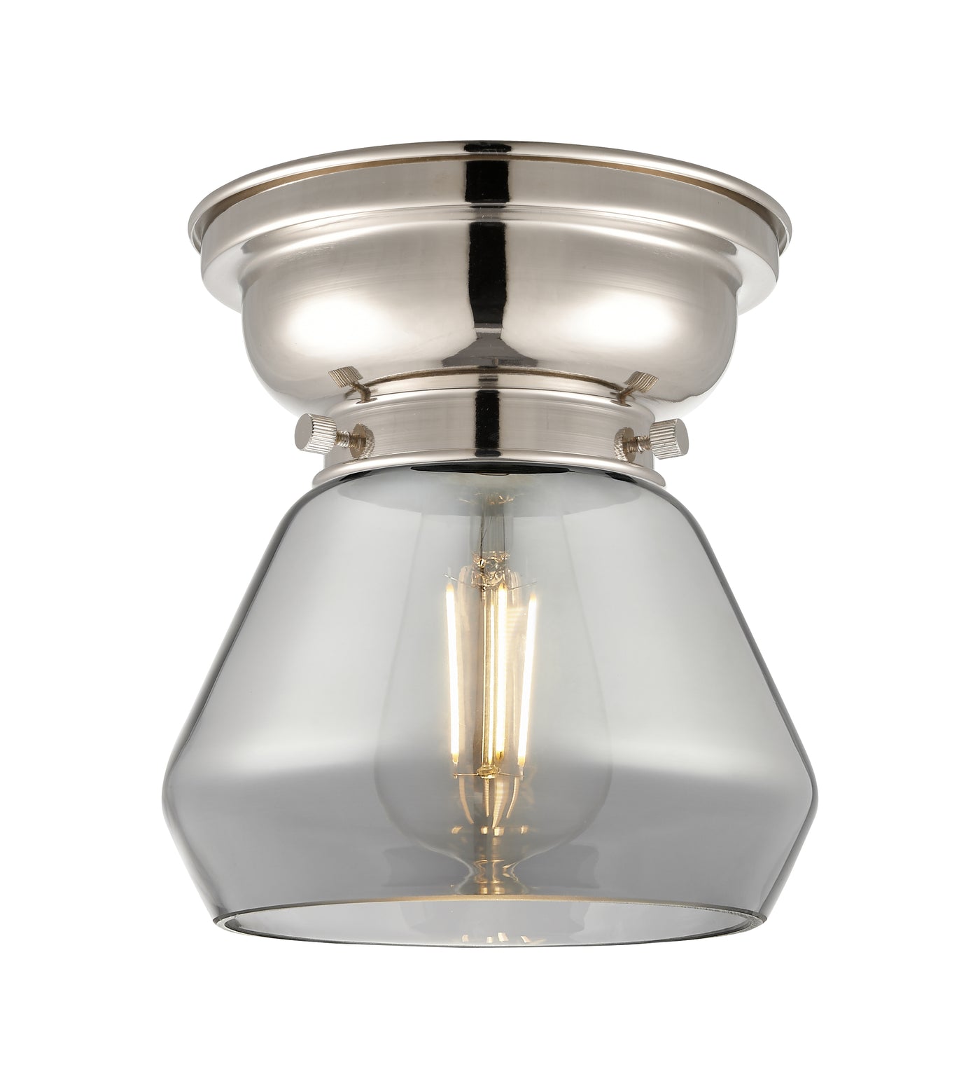 Franklin Flush Mount Satin Nickel Glass
