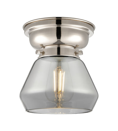 Franklin Flush Mount Satin Nickel Glass