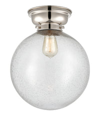 Franklin Flush Mount Satin Nickel Glass