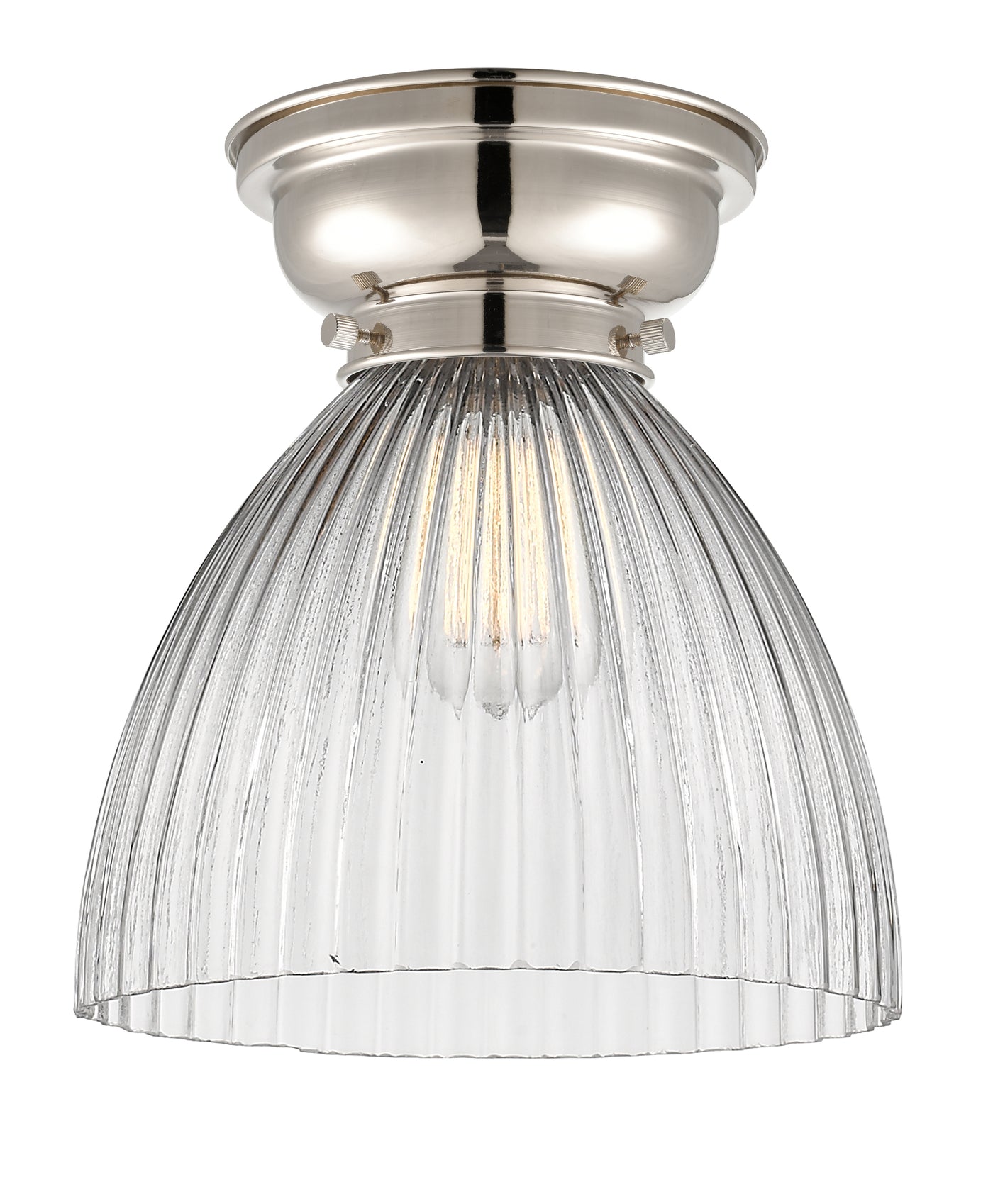 Franklin Flush Mount Brushed Satin Nickel Glass