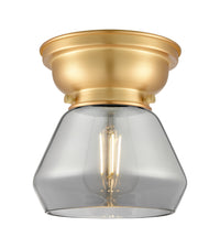 Franklin Flush Mount Satin Nickel Glass