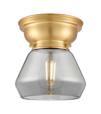 Franklin Flush Mount Satin Nickel Glass
