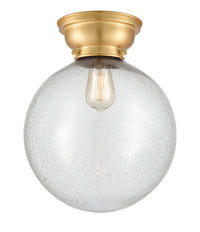 Franklin Flush Mount Satin Nickel Glass