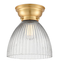 Franklin Flush Mount Satin Nickel Glass