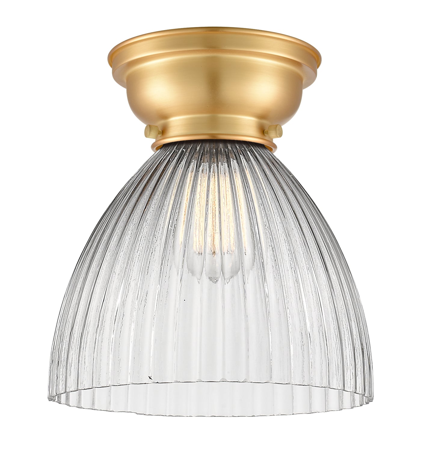 Franklin Flush Mount Brushed Satin Nickel Glass