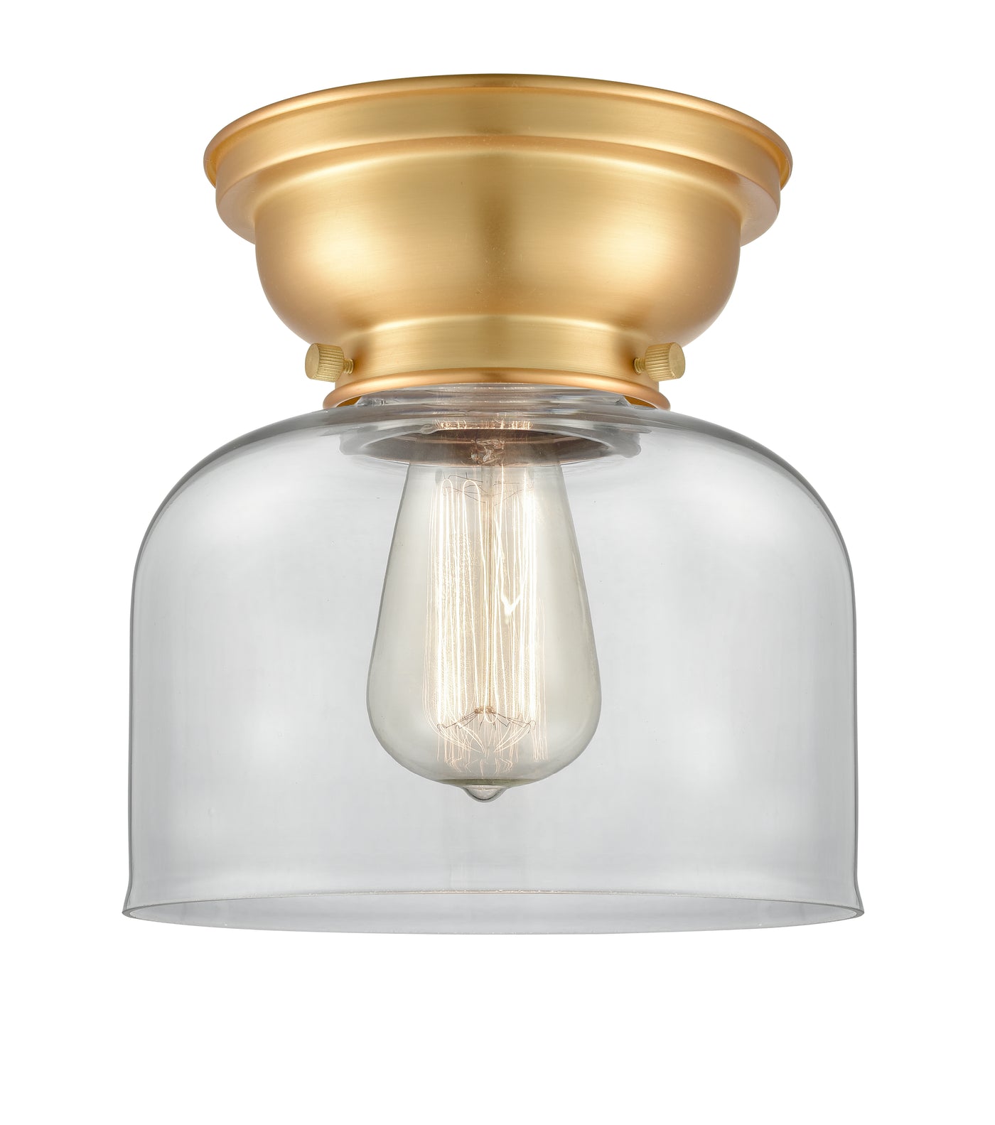 Franklin Flush Mount Glass Steel Design