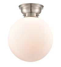 Franklin Flush Mount Satin Nickel Glass