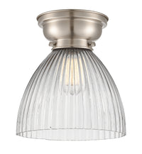 Franklin Flush Mount Satin Nickel Glass