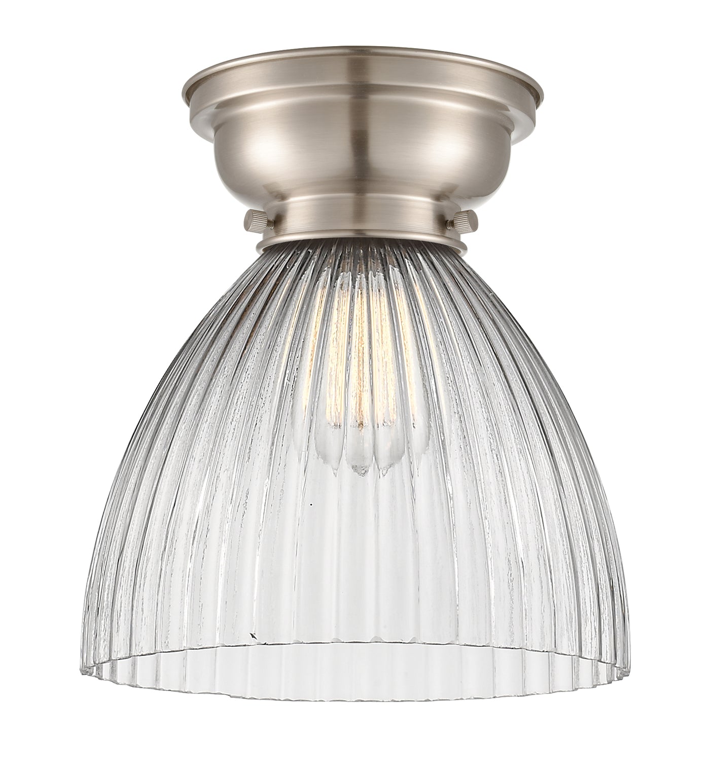Franklin Flush Mount Brushed Satin Nickel Glass