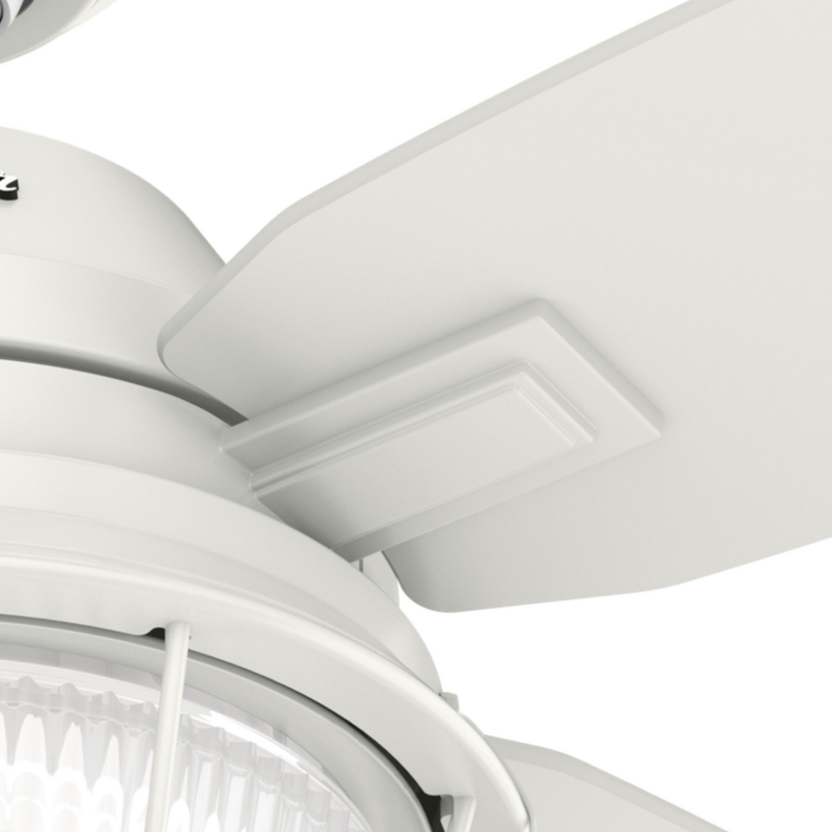 52 inch Ocala Fresh White Damp Rated Ceiling Fan with LED Light Kit and Pull Chain