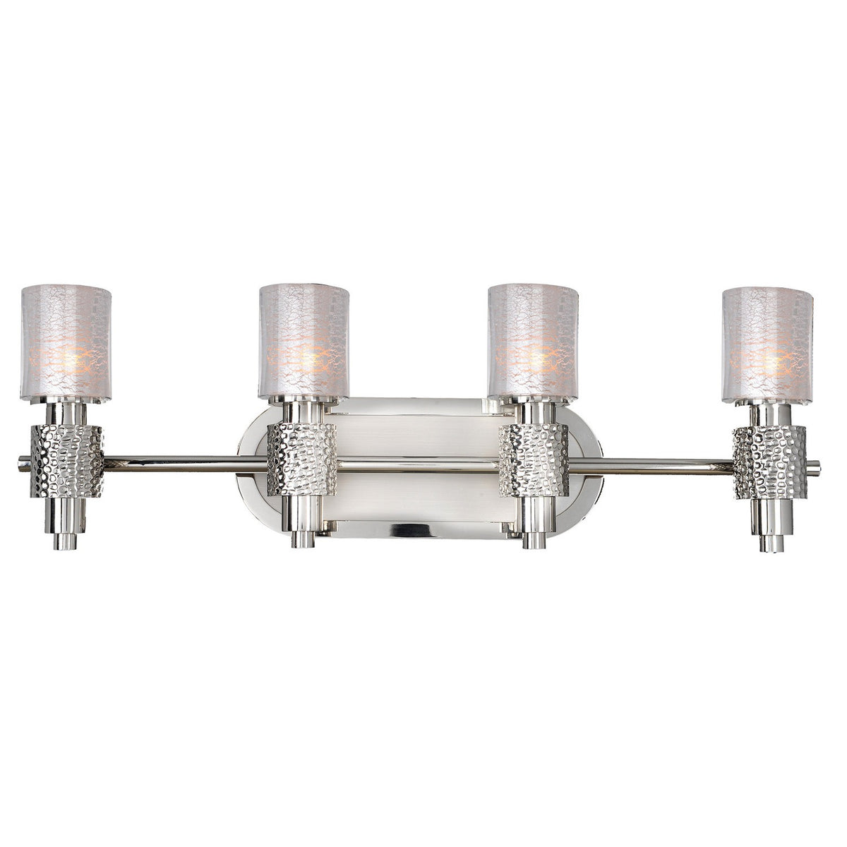 27.5'' Ashington 4 Light Polished Satin Nickel Vanity Light