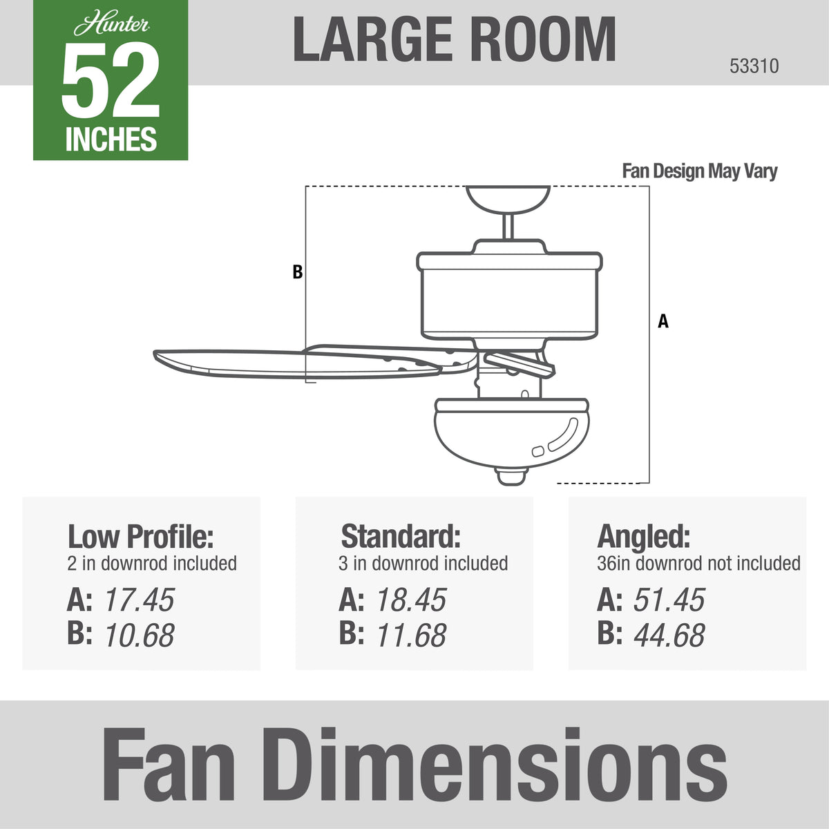 52 inch Newsome Fresh White LED Ceiling Fan with Pull Chain