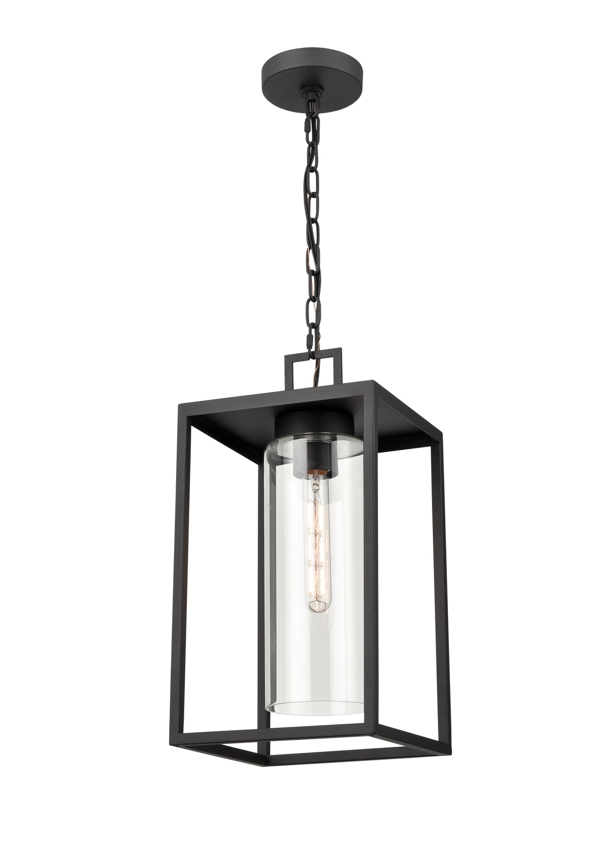 17.75'' Ellway Textured Black 1 Light Hanging Lantern