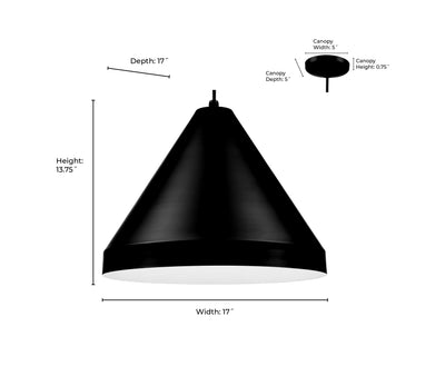 13.75'' R Series Satin Black 1 Light Pendant