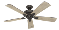 52 inch Crestfield Noble Bronze Ceiling Fan with LED Light Kit and Pull Chain